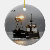 Kodiak, Crab Boat in de Nederlandse haven, Alaska Keramisch Ornament (Achterkant)