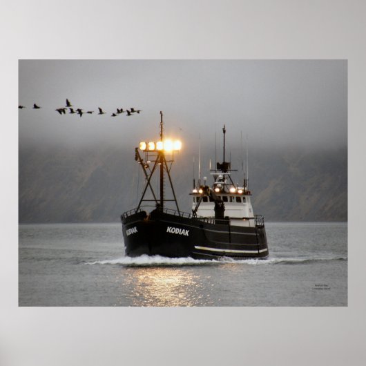 Kodiak, Crab Boat in de Nederlandse haven, Alaska Poster (Voorkant)