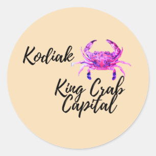 Kodiak Crab Capital Ronde Sticker