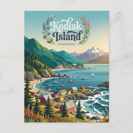 Kodiak-eiland Alaska Briefkaart (Voorkant)