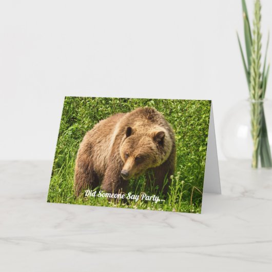 Kodiak Grizzly Funny Birthday Kaart (Voorkant)