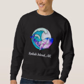 Kodiak Island Ak Japanse schilder Geometric Orca K Trui (Voorkant)