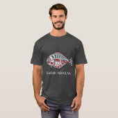 Kodiak Island Alaska Native American Halibut T-shirt (Voorkant volledig)