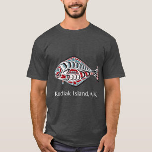 Kodiak Island Alaska Native American Halibut T-shirt