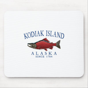 Kodiak Island Alaska Zalm Sinds 1784 Navyblauw L Muismat