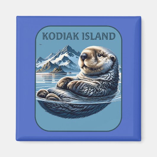 Kodiak Island Zee Otter Alaska Magneet (Voorkant)