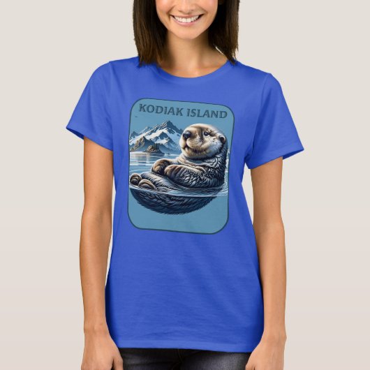 Kodiak Island Zee Otter Alaska T-shirt (Voorkant)