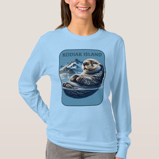 Kodiak Island Zee Otter Alaska T-shirt (Voorkant)