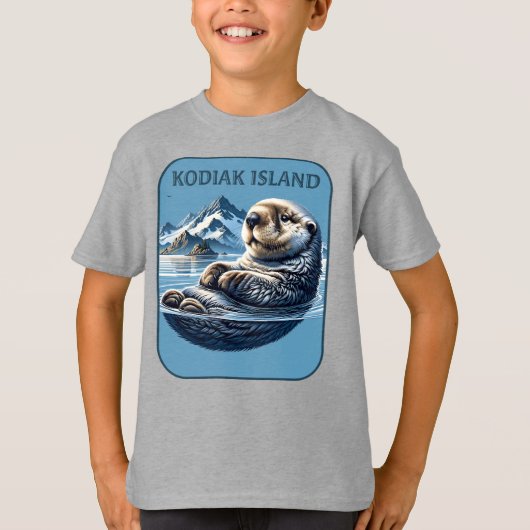 Kodiak Island Zee Otter Alaska T-shirt (Voorkant)