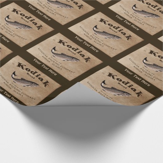  Kodiak Salmon Label Cadeaupapier (Hoek)