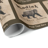  Kodiak Salmon Label Cadeaupapier (Rol Hoek)