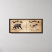 Kodiak Salmon Label Canvas Afdruk (Voorkant)