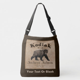 Kodiak Salmon Label Crossbody Tas