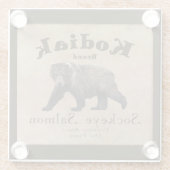  Kodiak Salmon Label Glazen Onderzetter (Achterkant)