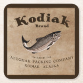  Kodiak Salmon Label Kartonnen Onderzetters (Voorkant)