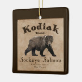 Kodiak Salmon Label Keramisch Ornament (Links)
