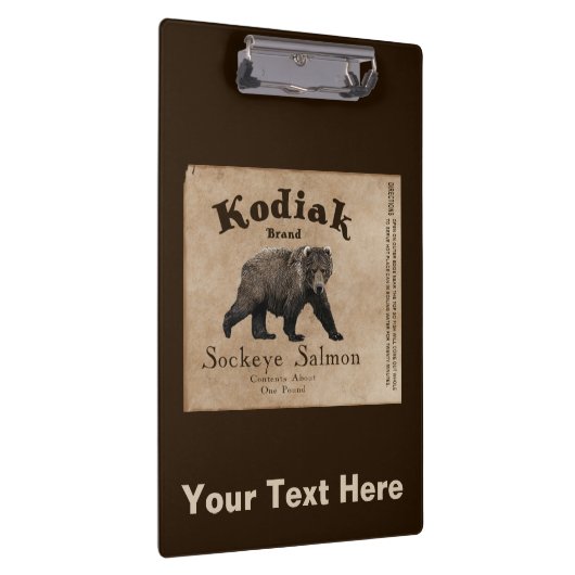  Kodiak Salmon Label Klembord (Rechts)