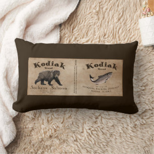  Kodiak Salmon Label Kussen