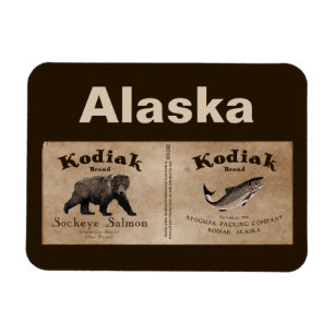 Kodiak Salmon Label Magneet