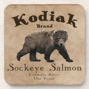 Kodiak Salmon Label Onderzetter