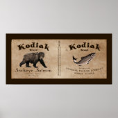  Kodiak Salmon Label Poster (Voorkant)