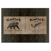 Kodiak Salmon Label Snijplank (Voorkant)