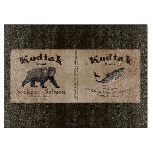  Kodiak Salmon Label Snijplank (Voorkant)
