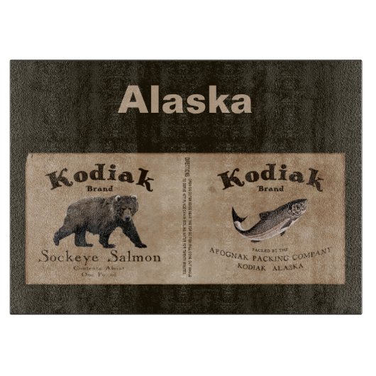  Kodiak Salmon Label Snijplank (Voorkant)