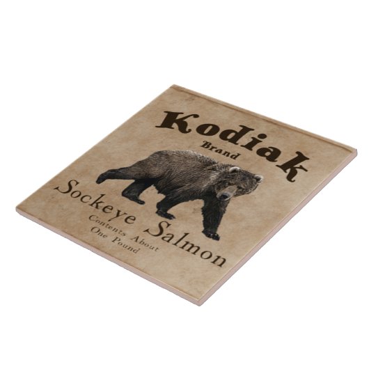  Kodiak Salmon Label Tegeltje (Zijkant)