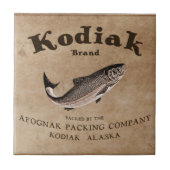  Kodiak Salmon Label Tegeltje (Voorkant)