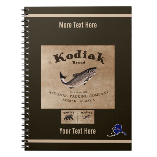 Kodiak Salmon Label (vis) Notitieboek (Voorkant)