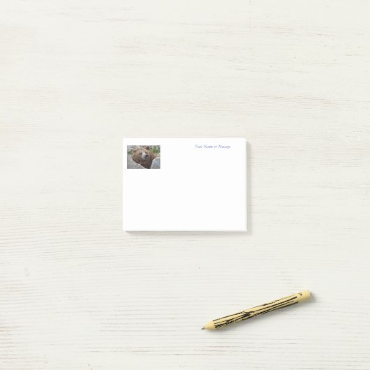 Kodiakbeer Post-it® Notes (Op bureau)