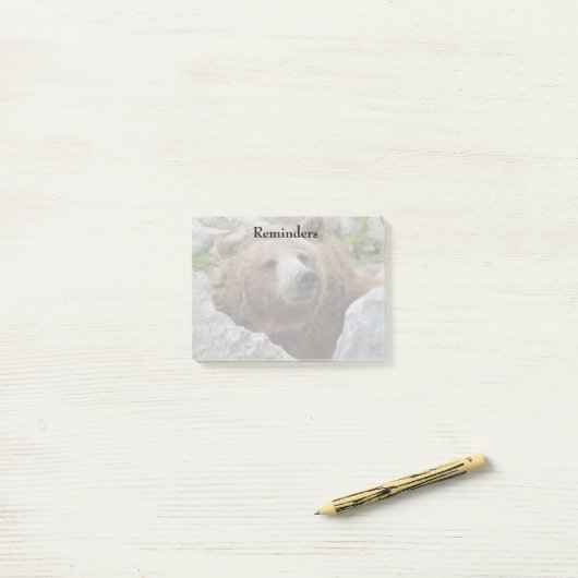 Kodiakbeer Post-it® Notes (Op bureau)