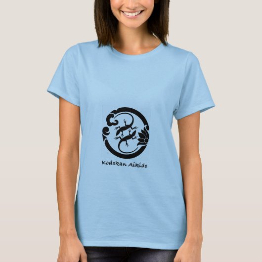 Kodokan Lizards over lichtblauw T-shirt (Voorkant)