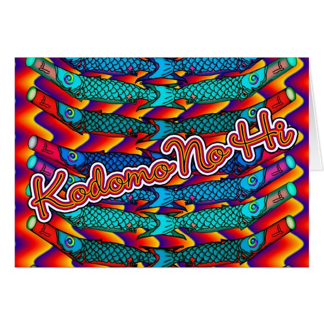 Kodomo No Hi Card - Kinderdag Chinees - Golde (Voorkant Horizontaal)