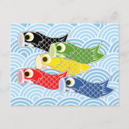 Kodomo-no-hi Carp Streamers Briefkaart