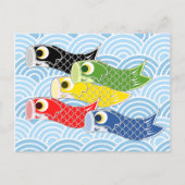 Kodomo-no-hi Carp Streamers Briefkaart (Voorkant)