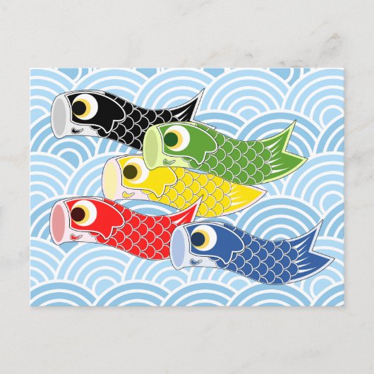 Kodomo-no-hi Carp Streamers Briefkaart (Voorkant)