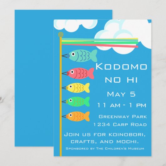 Kodomo-no-hi Koinobori Karper Kaart (Voorkant / Achterkant)