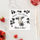 Koe 1e Verjaardag Waterverf Servetten (Insitu)