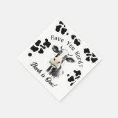 Koe 1e Verjaardag Waterverf Servetten (Hoek)