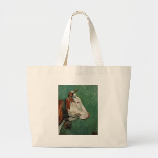 koe #31-20x16 grote tote bag (Voorkant)