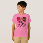Koe 3e verjaardag (roze) t-shirt (Voorkant volledig)