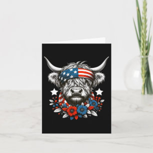 Koe 4 juli Amerikaanse vlag Onafhankelijkheidsdag Kaart