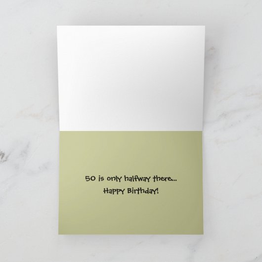 Koe 50ste verjaardag Kaart (Binnen)