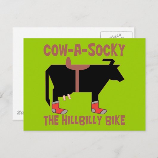 Koe A Socky Briefkaart (Voorkant / Achterkant)