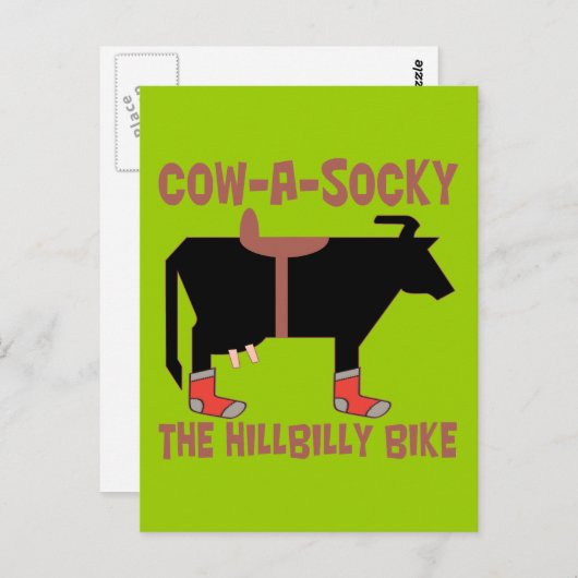 Koe A Socky Briefkaart (Voorkant / Achterkant)