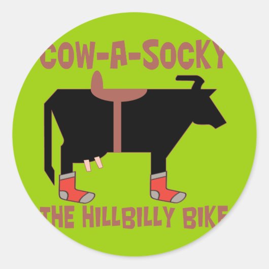 Koe A Socky Ronde Sticker (Voorkant)