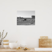 Koe aan de zijkant van het wegmonument 16x20 poster (Keuken)