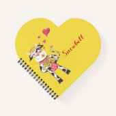 Koe - Aangepast hart - randapparaat - Boundnoteboo Notitieboek (Voorkant)